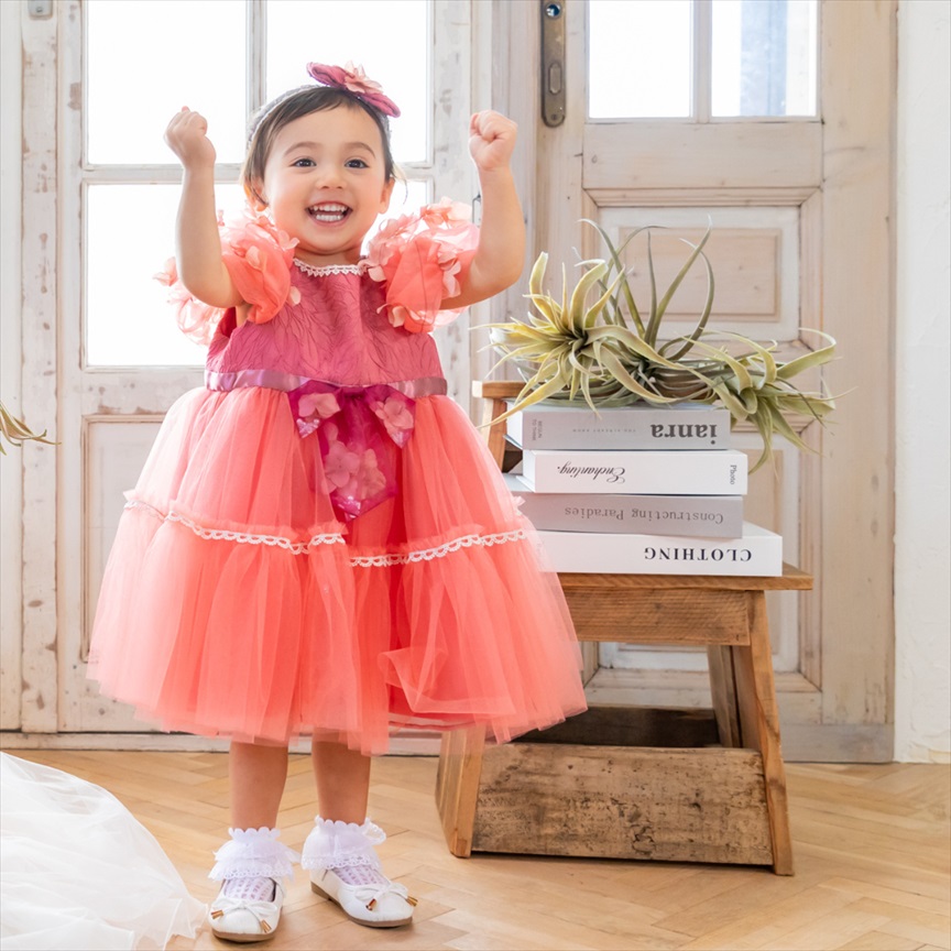 キッズドレス　120cm　ロングドレス　ピンク　レンタル衣装貸衣装　オレンジ 楽天市場】ピンク ロングドレス キッズ ドレス 子供ドレス A